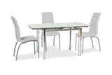 Edith III asztal (fehér), 100-150 x 70 cm - Marco Mobili Bútoráruház - Étkezőasztal