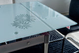Edith IV asztal (fehér), 80-131 x 80 cm - Marco Mobili Bútoráruház - Étkezőasztal