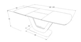 Eloise asztal 160-220 x 90 cm - Marco Mobili Bútoráruház - Étkezőasztal