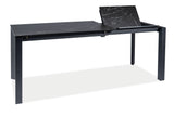 Foster asztal (fekete), 120-180 x 80 cm - Marco Mobili Bútoráruház - Étkezőasztal