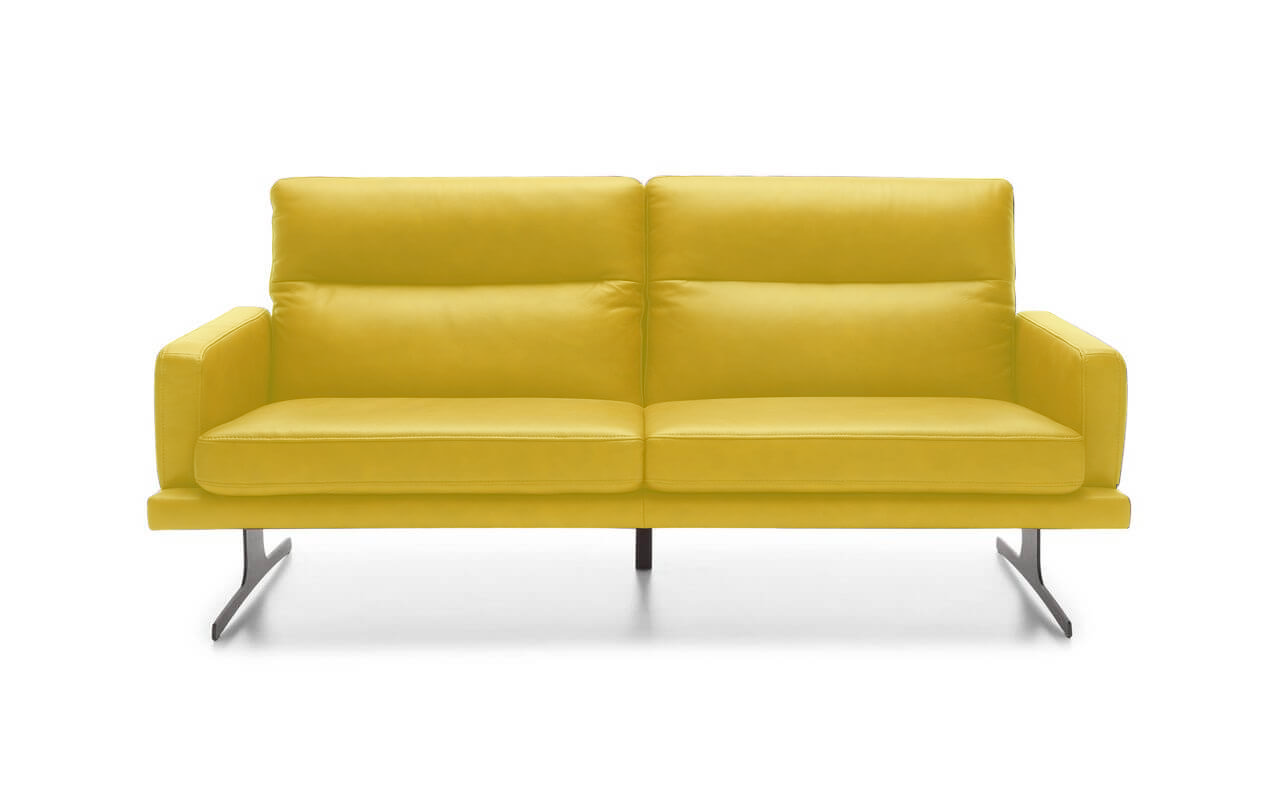 Sárga vízzel tisztítható szövetes prémium kanapé.