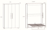 Ilma szekrényágy (sonoma tölgy), 120 x 200 cm