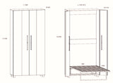 Ilma szekrényágy (sonoma tölgy), 90 x 200 cm