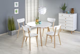 Libby asztal (fehér), 102-142 x 102 cm - Marco Mobili Bútoráruház - Étkezőasztal
