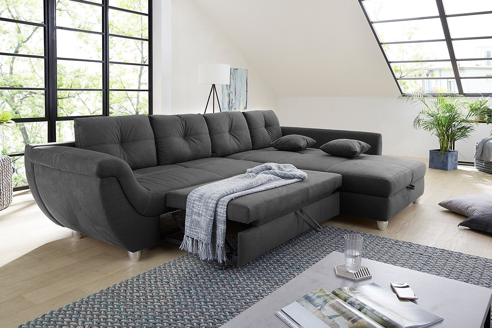 Lille kanapé (antracit) - Marco Mobili Bútoráruház - L alakú ülőgarnitúra