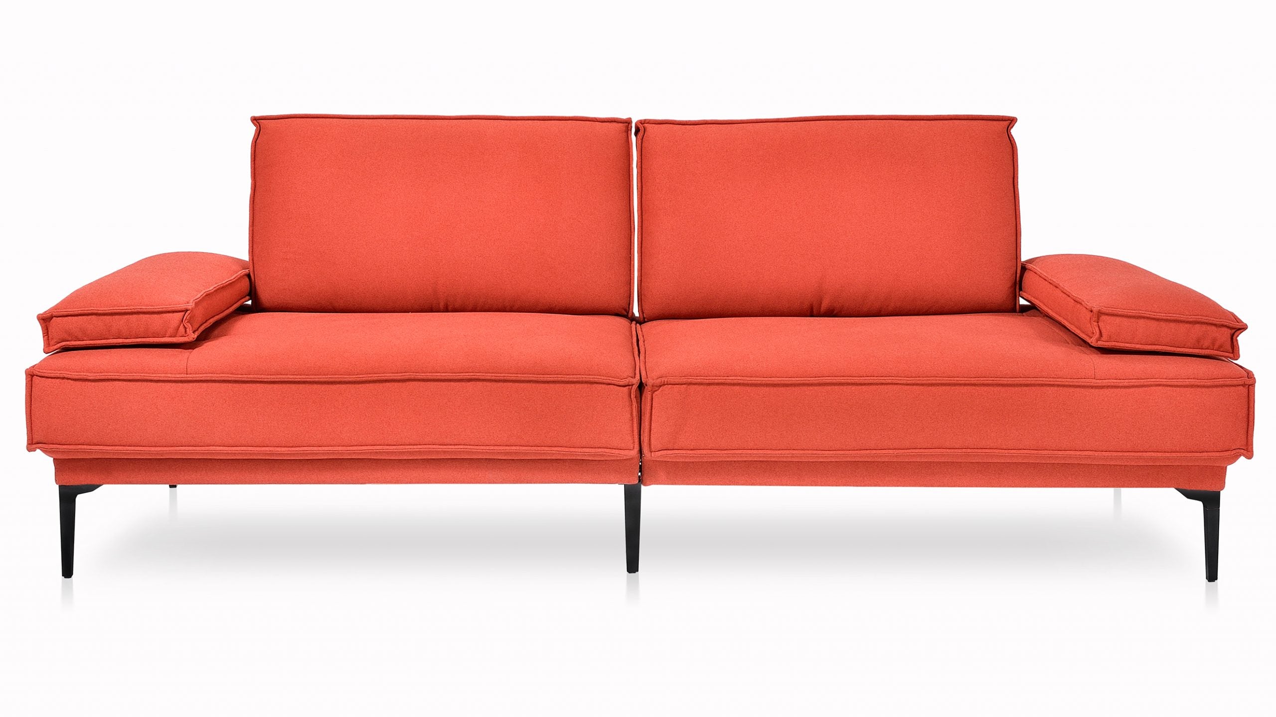 Állítható kartámlás piros kétszemélyes kanapé 