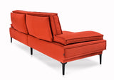 Térben elhelyezhető kétszemélyes piros kanapé