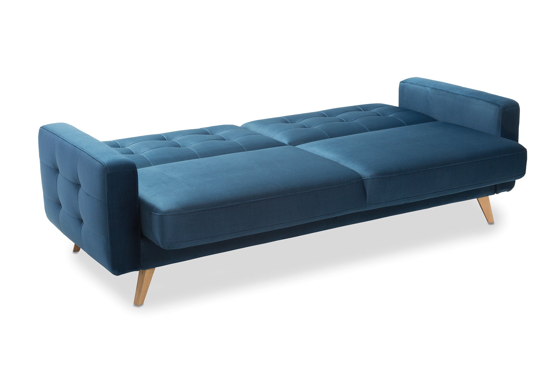 Királykék skandináv stílusú ágyazható kanapé