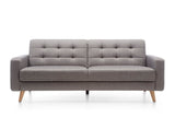 Szürke szövet skandináv stílusú ágyazható kanapé