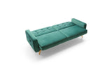 Sötétzöld skandináv stílusú ágyazható kanapé