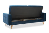 Királykék skandináv stílusú ágyneműtartós kanapé