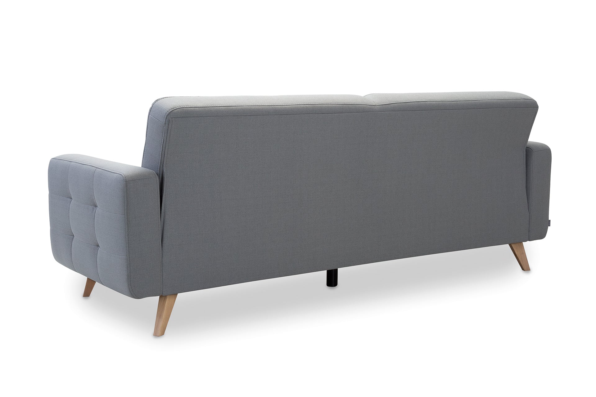 Acélkék szövet skandináv stílusú térben elhelyezhető kanapé