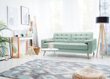 Menta színű skandináv stílusú tűzött kanapé