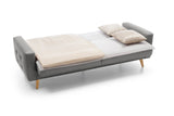Szürke skandináv stílusú ágyazható kanapé