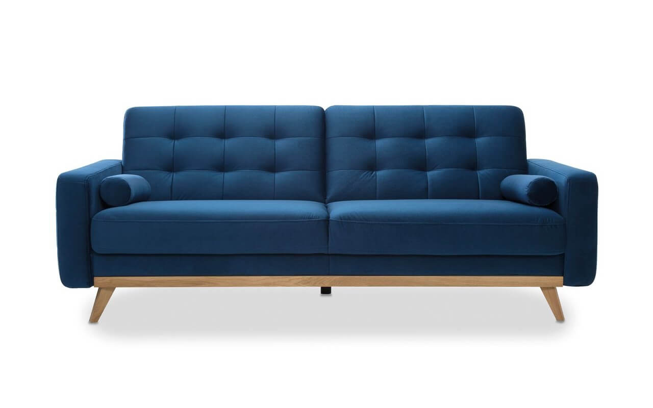 Sötétkék skandináv stílusú ágyazható kanapé