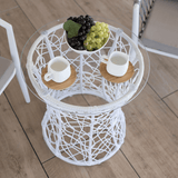 Oakes kerti asztal (fehér) - Marco Mobili Bútoráruház - kertibútor