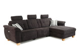 Cassia kanapé (fekete) - Marco Mobili Bútoráruház - Sarokgarnitúra