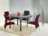 Scott asztal (fekete), 80-130 x 80 cm - Marco Mobili Bútoráruház - Étkezőasztal