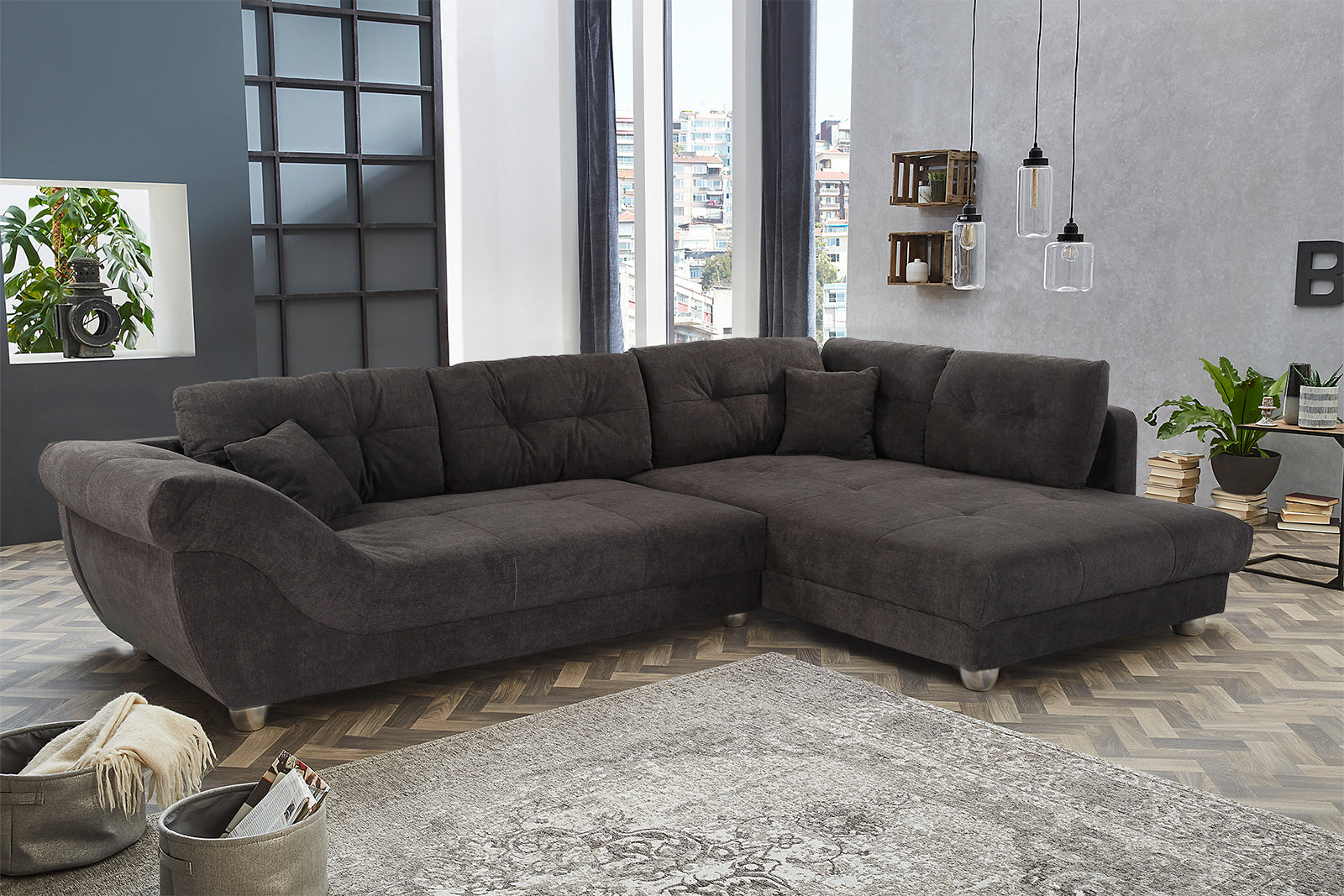 Maren kanapé (fekete) - Marco Mobili Bútoráruház - Sarokgarnitúra