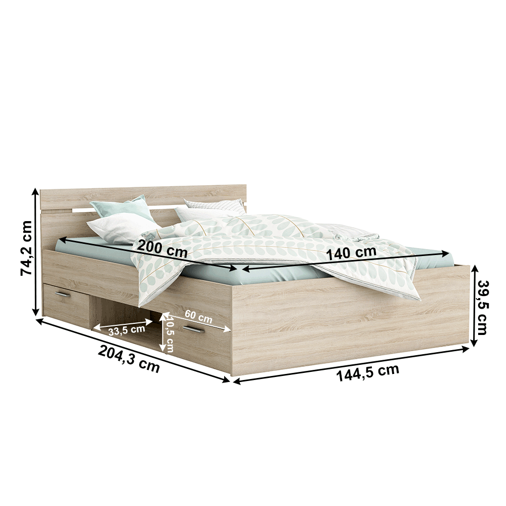 Michigan ágy (140×200 cm) - Marco Mobili Bútoráruház - ágy