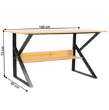 Tarcal íróasztal (140 cm, bükk/fekete) - Marco Mobili Bútoráruház - íróasztal