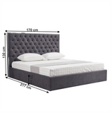 Nadia ágy (sötétszürke, 160×200 cm) - Marco Mobili Bútoráruház - ágy