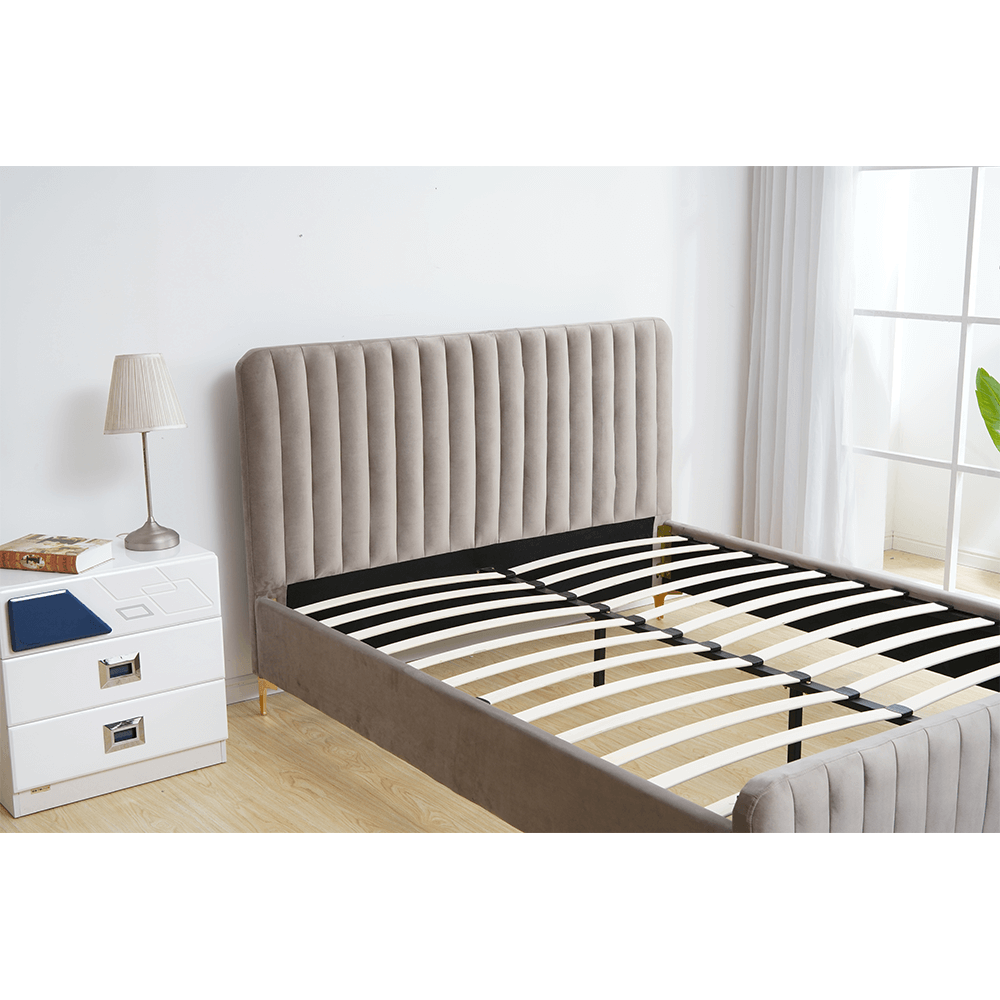 Kaisa ágy (szürkésbarna, 160*200 cm) - Marco Mobili Bútoráruház - ágy