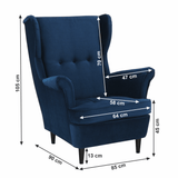 Rufino fotel (kék) - Marco Mobili Bútoráruház - Fotel