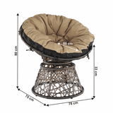 Triss forgófotel (barna/fekete) - Marco Mobili Bútoráruház - kerti szék